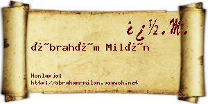 Ábrahám Milán névjegykártya